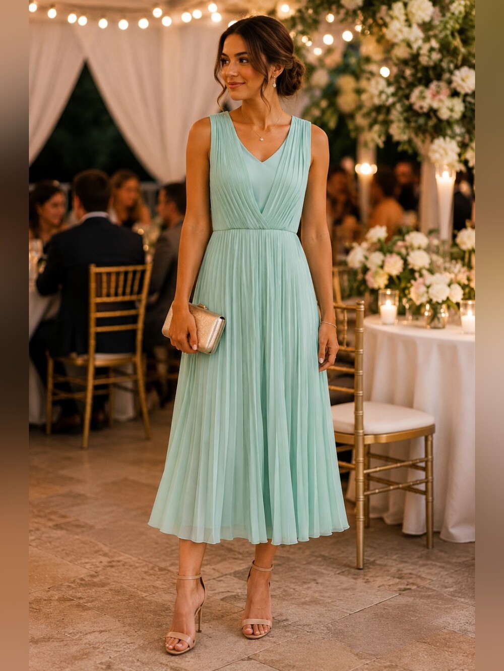 New-Pleated dress